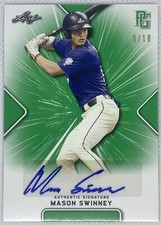 2021 LEAF PERFECT GAME AUTO MASON SWINNEY GREEN PAPER 9/10