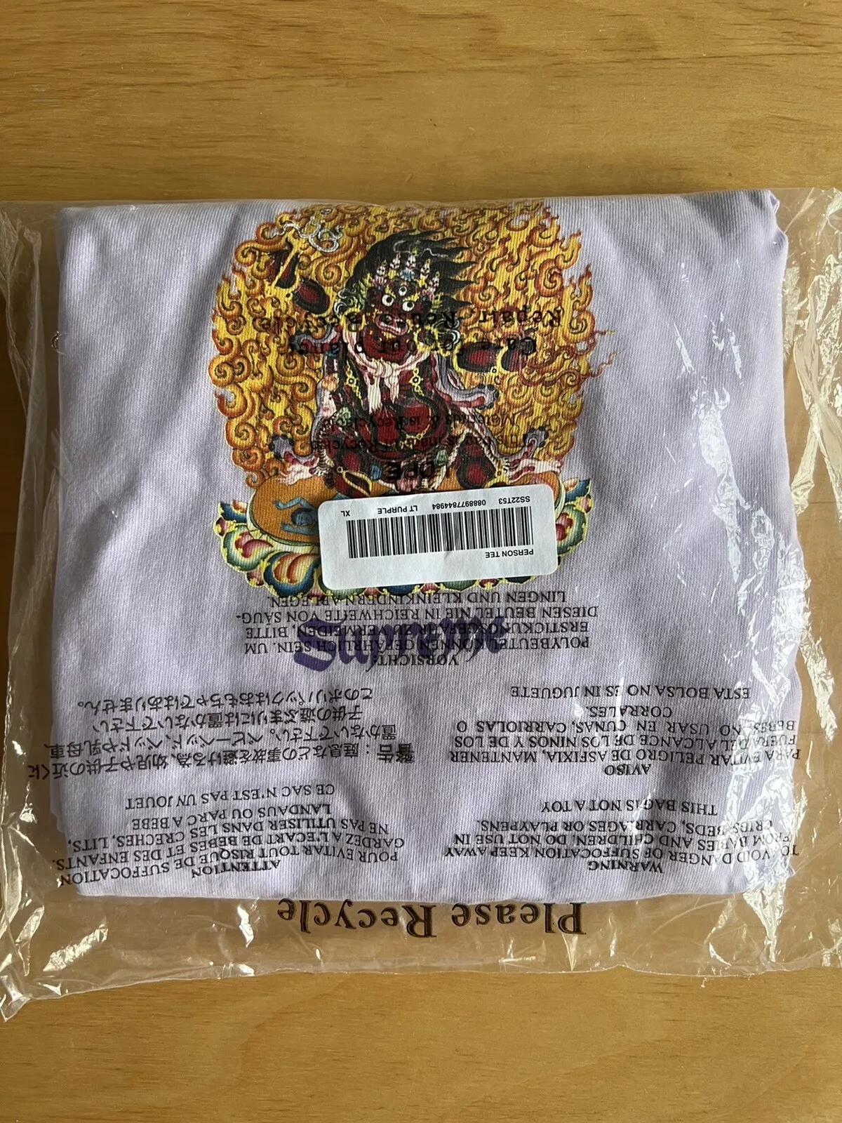 Tee shirt Supreme Person violet XL flambant neuf SS22 100 % authentique EN MAIN