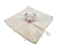 Kelly Toys Baby Beige Tan w/ Pink Sleeping Bear Lovey Security Blanket Tag Soft