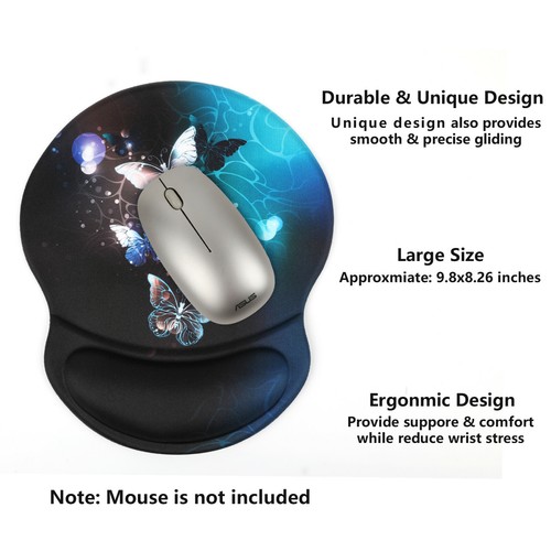 Ergonomic Mouse Pad Soft Gel Wrist Support & Non Slip PU Base Colorful - 3301 - Picture 2 of 5