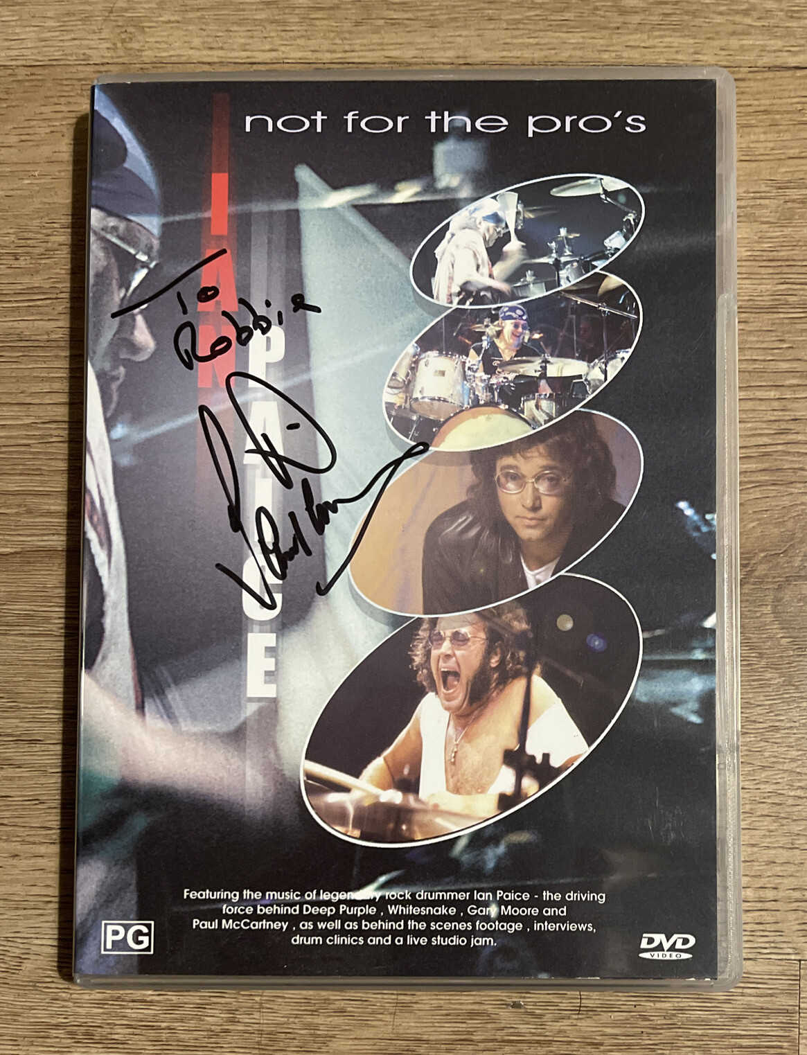 Ian Paice: Not For The Pro's - DVD- Signed By Ian Paice Deep Purple Drummer-EB09