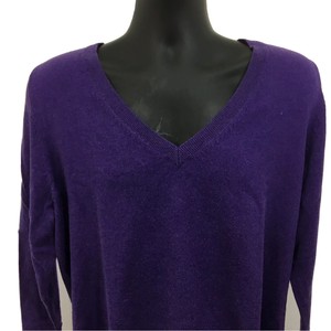 Eddie Bauer Algodão Suéter Masculino Cashmere Tamanho Xxl Roxo decote em V | eBay