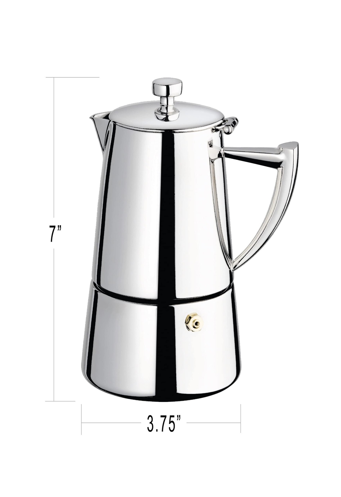 Cuisinox Roma 4-cup Stainless Steel Stovetop Moka Espresso Maker 4 Cup