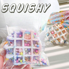 Colorful Donut Croissant Muffin Waffle Bread Squishy Squeezable Stress Unwind