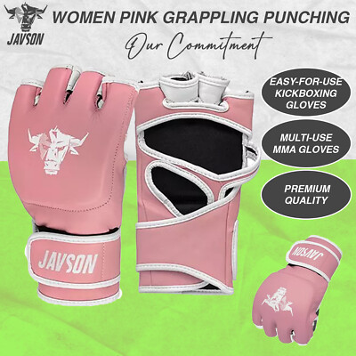 MMA Gloves Women Pink Grappling Punching Training Gloves