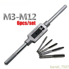 3F Hand Screw Thread Metric Plug Tap Set M3 M4 M5 M6 M8 with Adjustable Tap