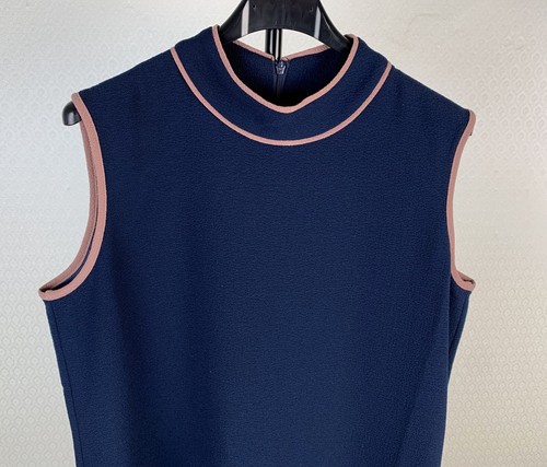 STEFANEL Gr. 40 (38) Kleid Etuikleid navy blau marine Shirt-Topkleid Stretch 9B5 - Bild 2 von 4