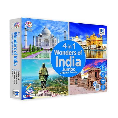 4 in 1 Wonders of India Jumbo Jigsaw Puzzle 4 x 99 Pieces Puzzle Educational Toy
