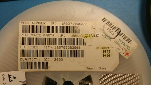 (50 PZ) 1008HS-221TJLC Gen Purpose Induttore 0,22uH 5% Ceramic-Core SMD ROHS - Foto 2 di 2