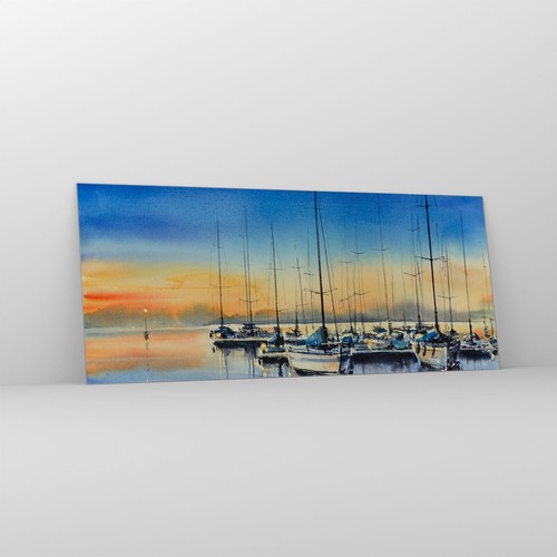 Cuadro Sobre Vidrio 120x50cm Cuadros Pared Yates Paisaje Mar Wall Art Prints - Imagen 6 de 10
