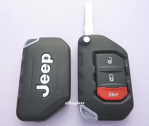 OEM 2018-2025 JEEP WRANGLER GLADIATOR flip keyless  remote key fob OHT1130261 - product listing photo