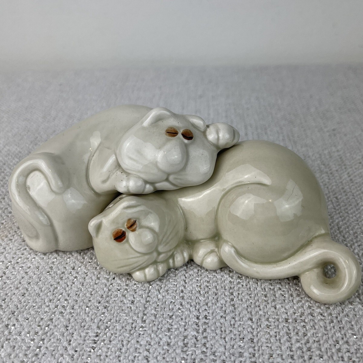 OCI Fitz & Floyd 手彩色 子猫 ビンテージ 陶器ソルト&ペッパー FF Fitz & Floyd Japan Vintage Salt & Pepper Shakers White