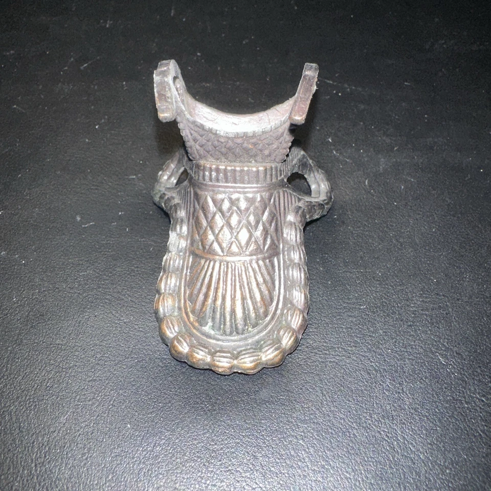 Vintage Miniature DollHouse Furniture Rocking Chair Die Cast Copper Metal Durham - Image 3 of 4