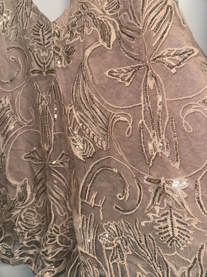 Mameluco Free People Mujer Swingin It Sin Mangas Lentejuelas Talla S Dorado Glamour Años 20 Foto 4 de 4