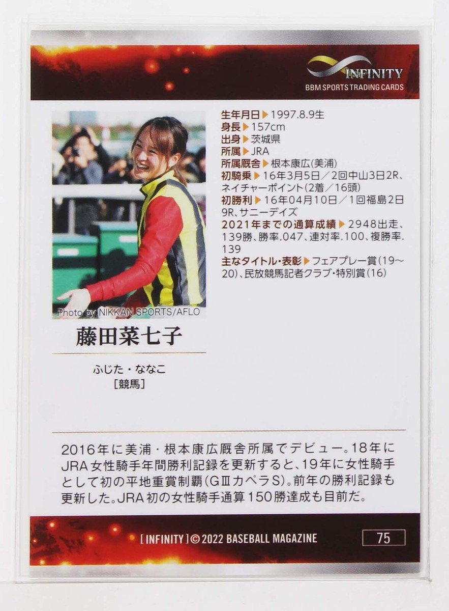 INFINITY BBM 藤田菜七子 0 インフィニティ ミントモール ⁄ 藤田菜七子