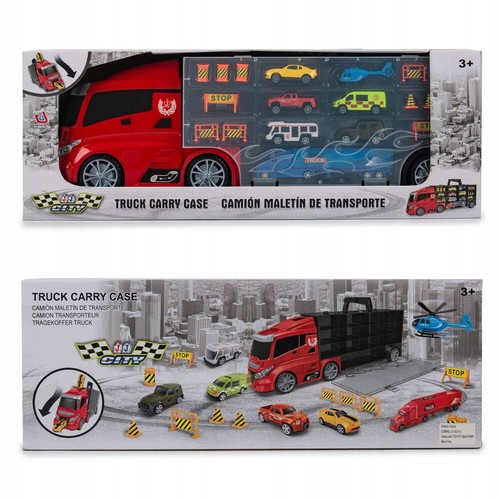 LKW Spielzeug Transporter mit 7 Mini Autos & Zubehör / Geschenk für Kinder ab 3 - Bild 12 von 12