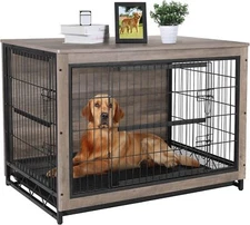 Dog Crate Furniture Wooden Indoor Dog Kennel End Table Pet cage Furniture