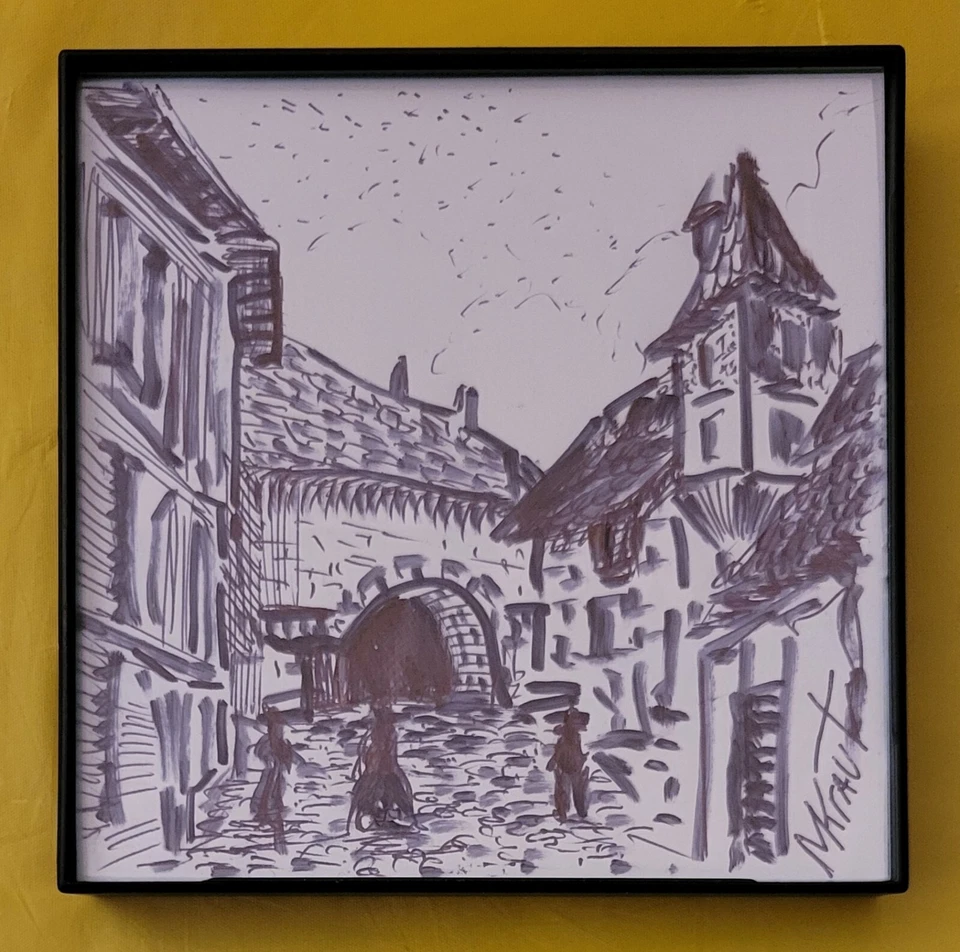 CASTLE STREET After Vincent Van Gogh Drawing Original Sketch handmade by MKravt - Image 3 of 4