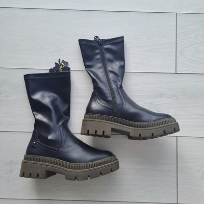 Marco Tozzi Women's Mid Calf Boots Black Size US 6.5 ( EU 37)
