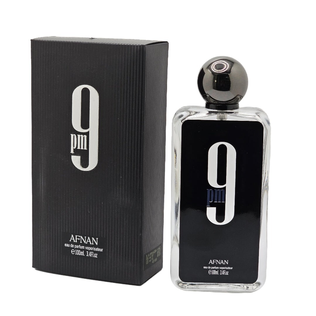 9 PM Eau de Parfum by Afnan for Men - 3.4 oz Spray Invigorating