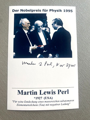 MARTIN LEWIS PERL ( 2014) Nobelpreis Physik 1995 signed Foto 10x15 Autogramm