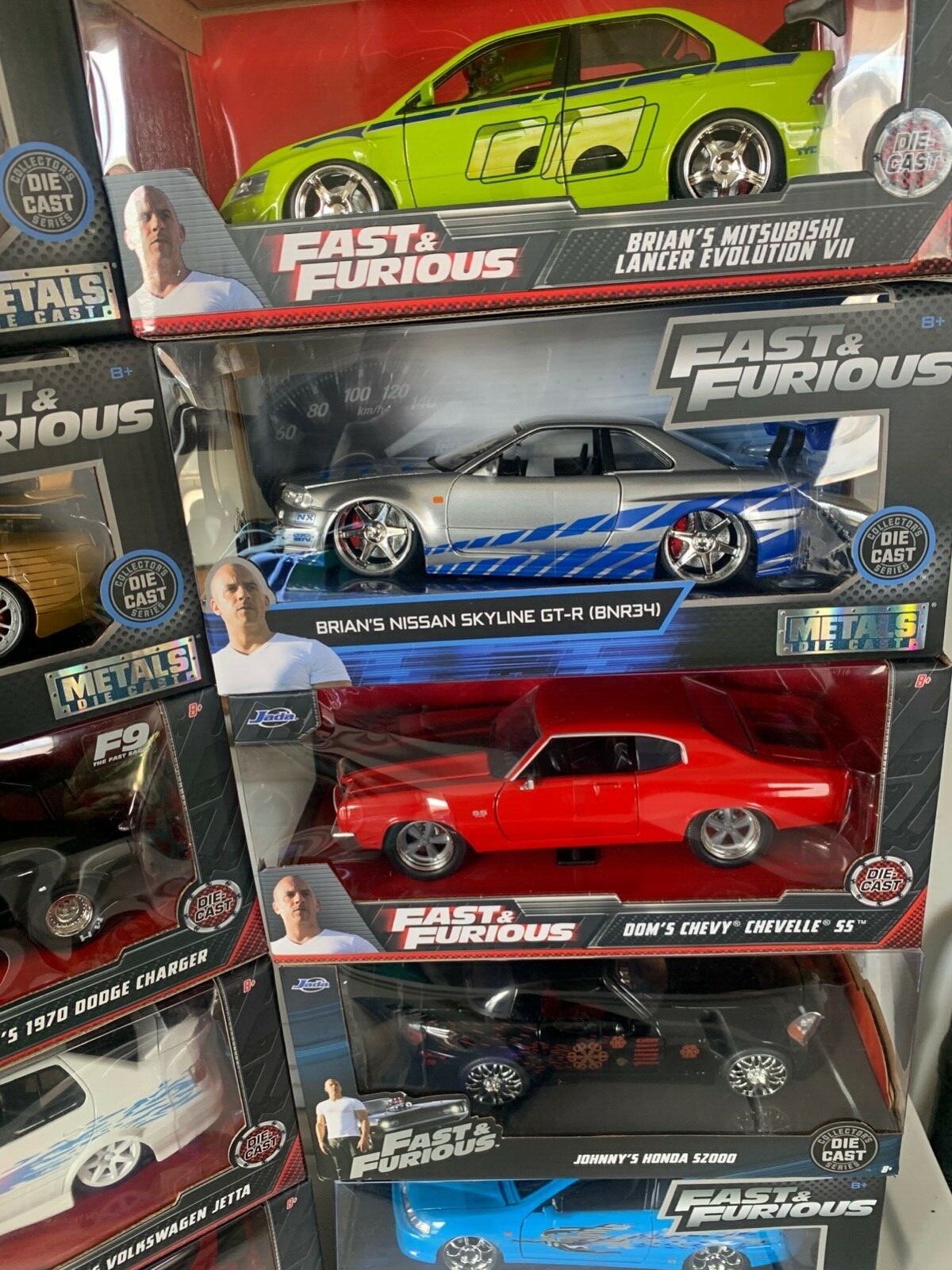 The Fast and Furious 1:24 Movie One car collection Brian Supra, Dom, Jesse  Jetta