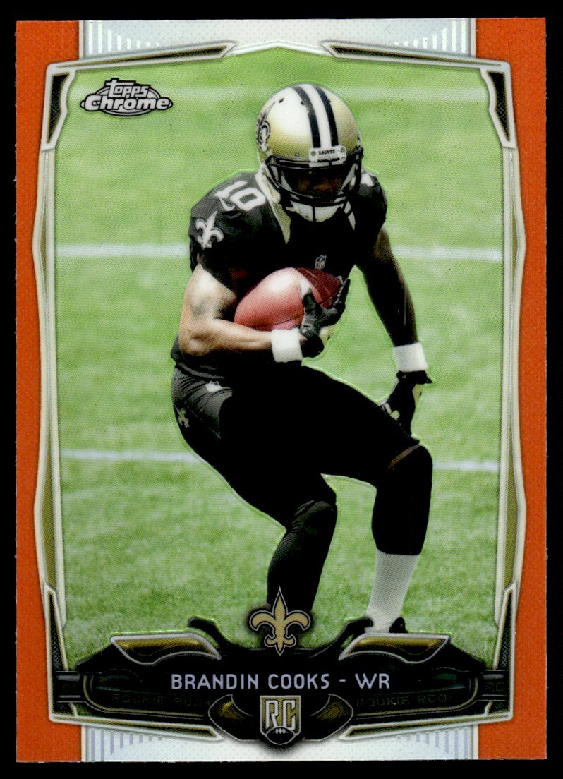 2014 Topps Chrome Orange Refractors Brandin Cooks Rookie New Orleans Saints #149