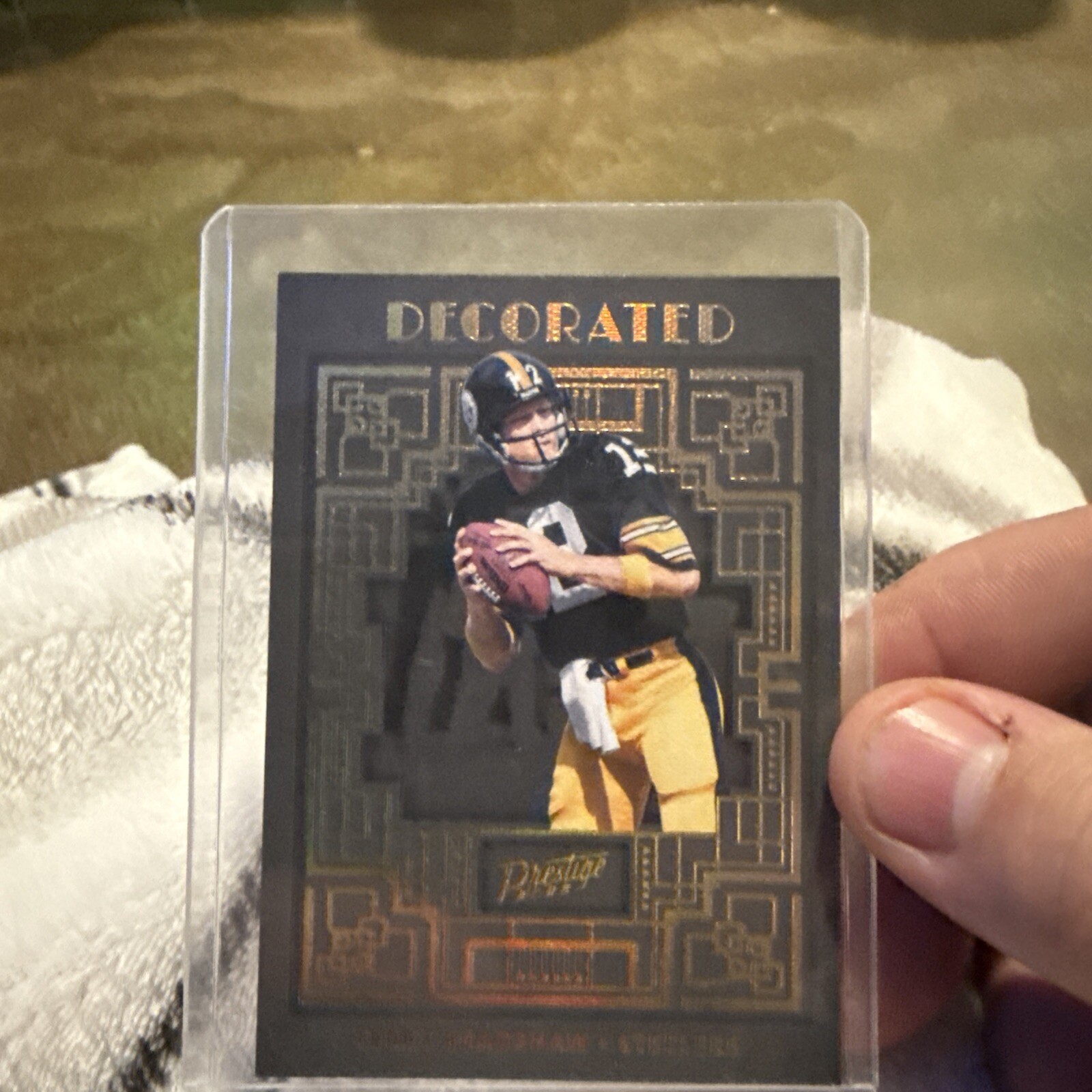 Terry Bradshaw Case Hit Panini 2022 Prestige Encased Steelers SSP Decorated NFL