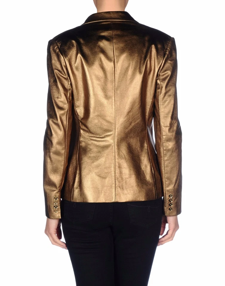 Jaqueta Ralph Lauren Black Label Blazer Couro Dourado Casaco Esportivo Nova $2995 - Imagem 4 de 4