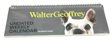 Horizontal Planner Undated Weekly Walter Geoffrey Dog (2-Pack)
