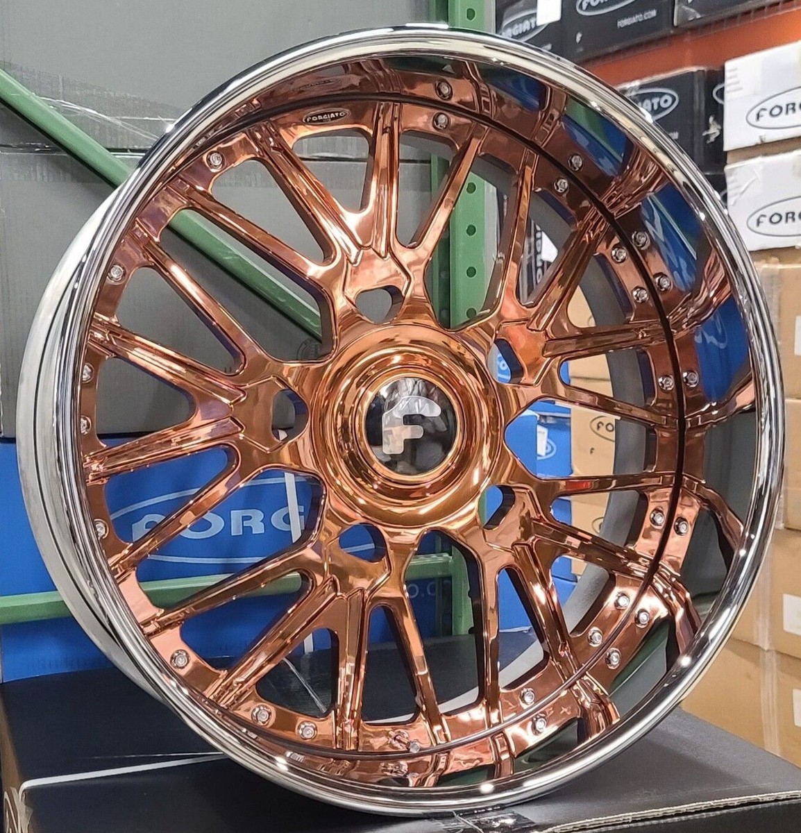 24'' FORGIATO FRATELLO ROSE GOLD BIG CAP WHEELS WIDEBODY CHARGER