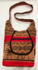 PERU Handmade ARTISAN Print Boho Hippie Shoulder Bag Purse P012