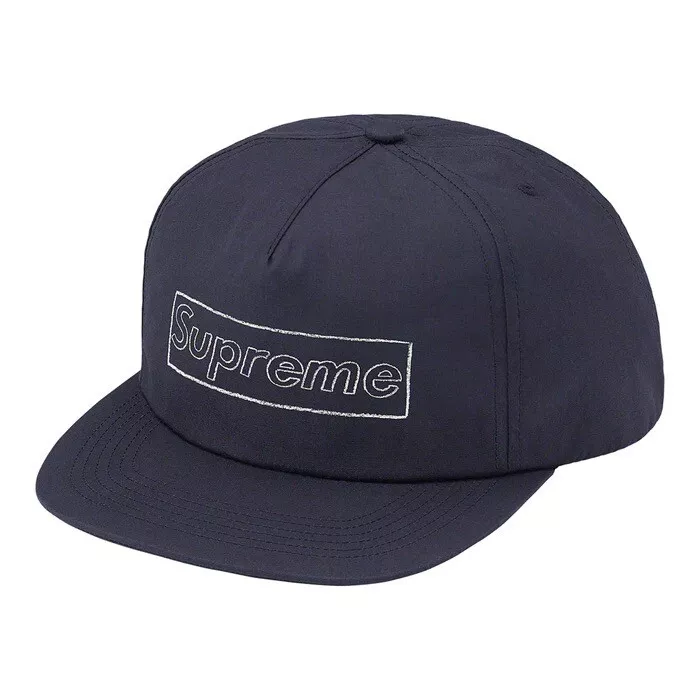LOGO CRAIE SUPREME/ KAWS 5 PANNEAUX CHAPEAU MARINE/boîte logo SS21