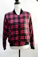Palmetto's Jacket M Cotton Red Plaid Flannel full zip Unisex pockets