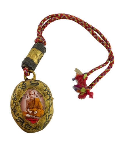 Bia Kae Amulette thaïe sacrée Bia Gae LP Moon Wat Bahnjarn Cauri Takrut # 2425 - Imagen 6 de 6