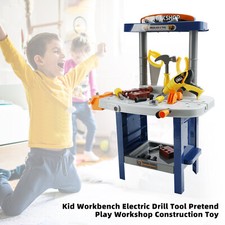 37 Pcs Kid Workbench Electric Drill Tool Pretend Play Workshop Construction Toy
