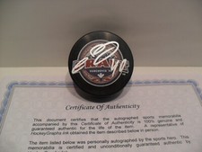 Semyon Varlamov Autograph Signed 2006 NHL Draft Puck COA New York Islanders