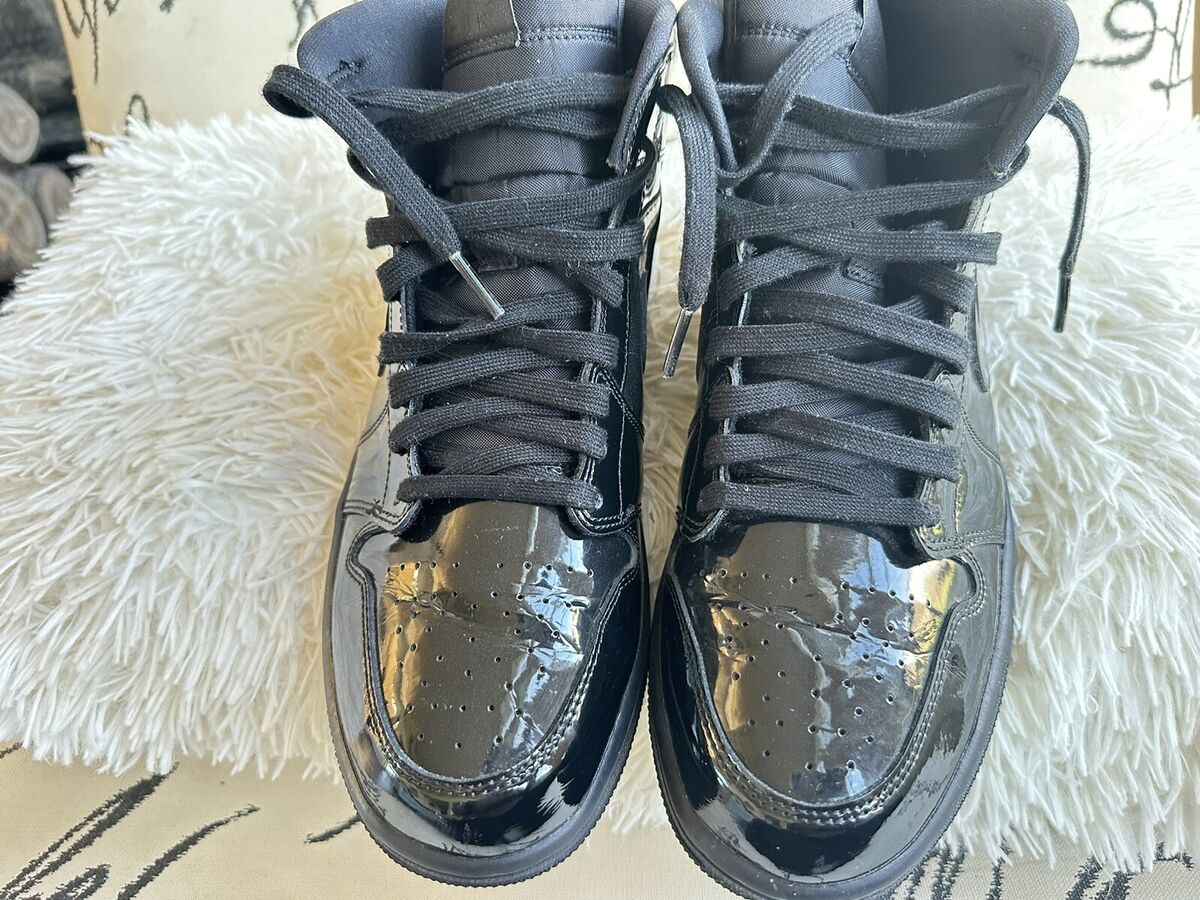 Nike Air Jordan 1 Mid Patent Gloss SE Triple Black 11 Nike Air Jordan 1 Mid Patent Gloss SE Triple Black 11