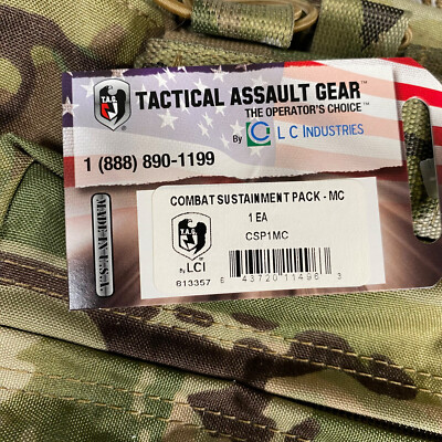 TAG Combat Sustainment Pack Multicam Tactical Assault Gear Back