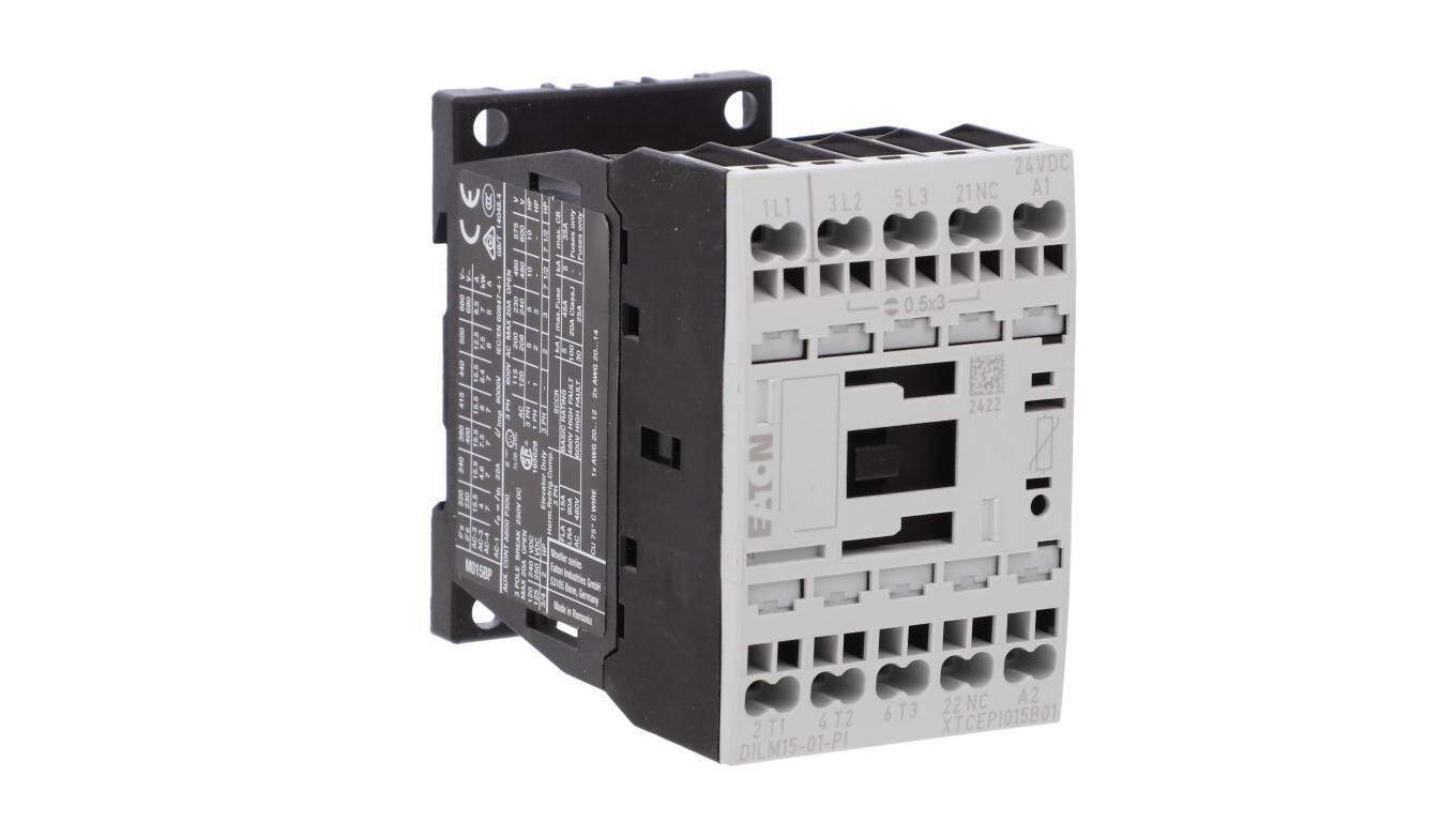 DILM Power Contactor 3 Pole 380V 400V 7.5kW 1R 24V DC Push-In Spring Term /T2UK