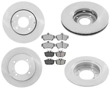 Fits 00-04 Volvo S40 V40 Front & Rear Rotors & Ceramic Brake Pads 6Pc Kit