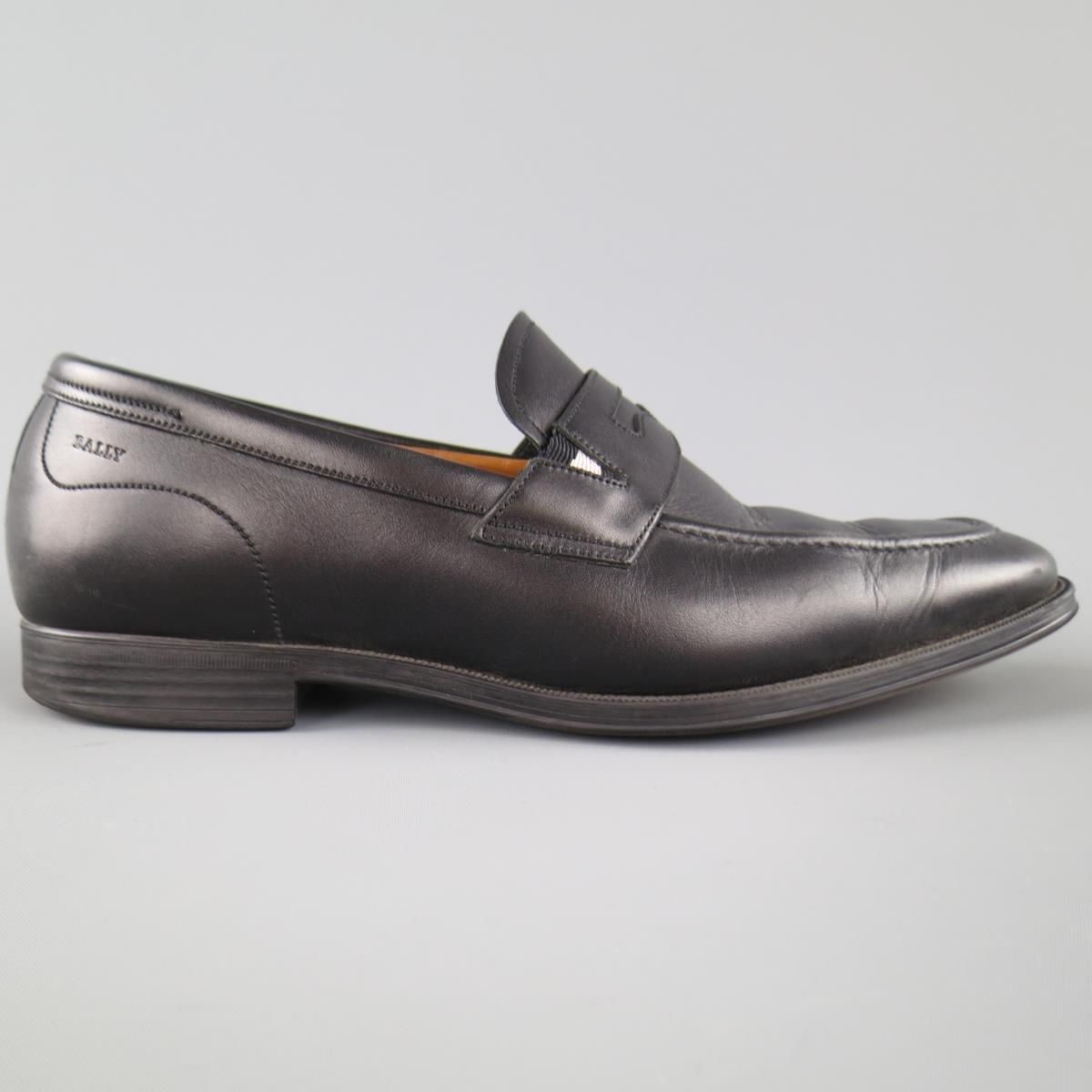 BALLY Size 7.5 Black Leather Penny Loafers | eBay display picture 3