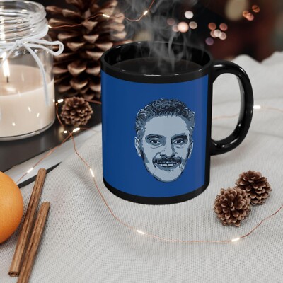 Irving B. Funeral Mug | Severance (Printed on Black Mug) (Face on