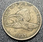 1857 Flying Eagle Cent 1c VF Very Fine Details Nice Type Coin