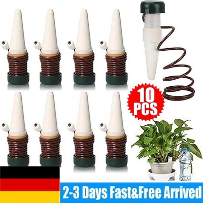 10 Stück Plant Self Watering Stakes Automatic Drip Spikes Irrigation System DHL