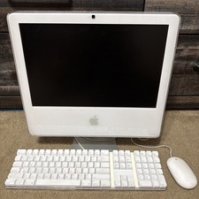 Vintage Apple iMac 5,2 Intel Core 2 Duo White Computer - Keyboard Mouse Too