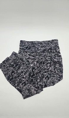 Lululemon Fast & Free Black & White Print Leggings Size 8, 25''