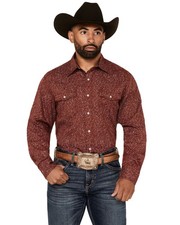 Wrangler Men's Retro Men'S Printed Long Sleeve Snap Western Shirt Tall -