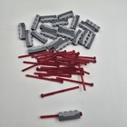 LEGO X20 Printemps ROUGE Fléchettes Tireur Missile Gros Lot d'armes Canons Job Lot A