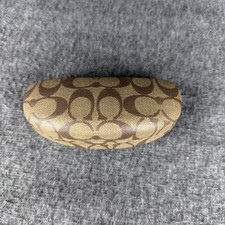 Coach Brown Signature C Glasses Sunglasses Logo Print Clamshell Hard Case Adult